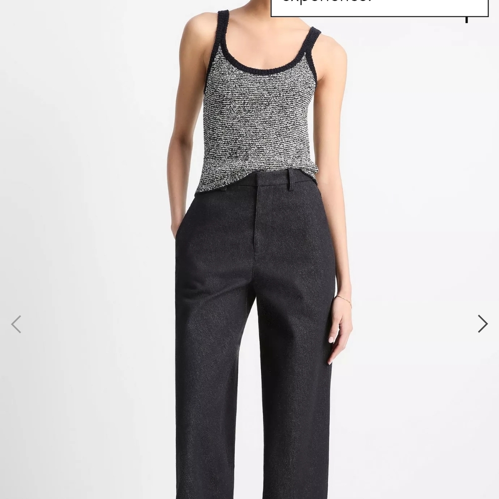 Vince High-Waist Wide Leg Pants in Black